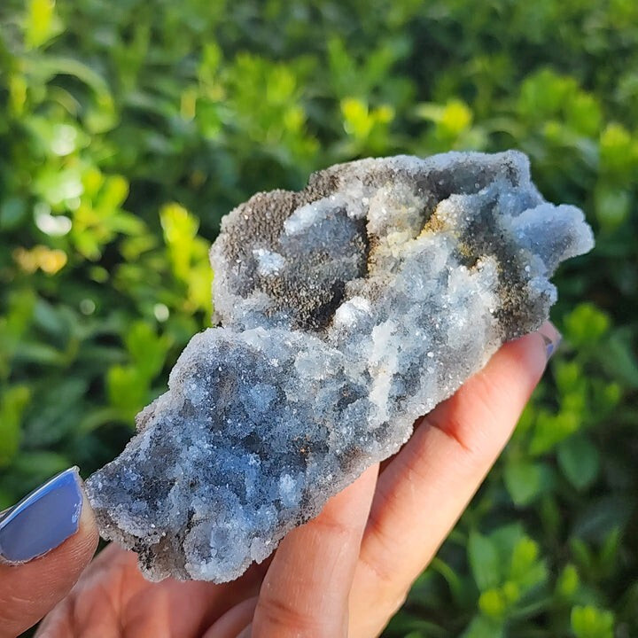 Rough Black Sphalerite Cluster Raw Geode Crystal Mineral Specimen Home Decor