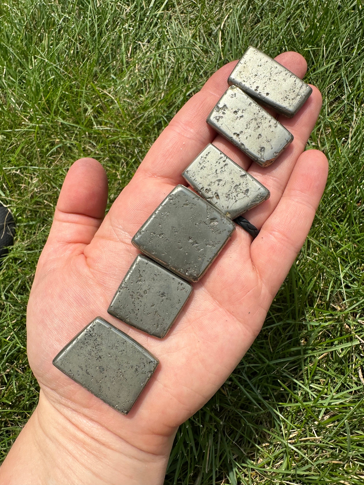 Pyrite Stone Slice (0.5″ – 2″) Polished Pyrite Slab, Natural Pyrite from Spain