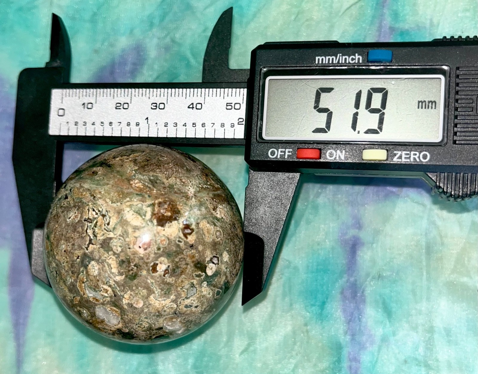 ⚡️sale⚡️🍃Wow Rainforest Jasper Rhyolite crystal sphere reiki crystals 175g 51mm