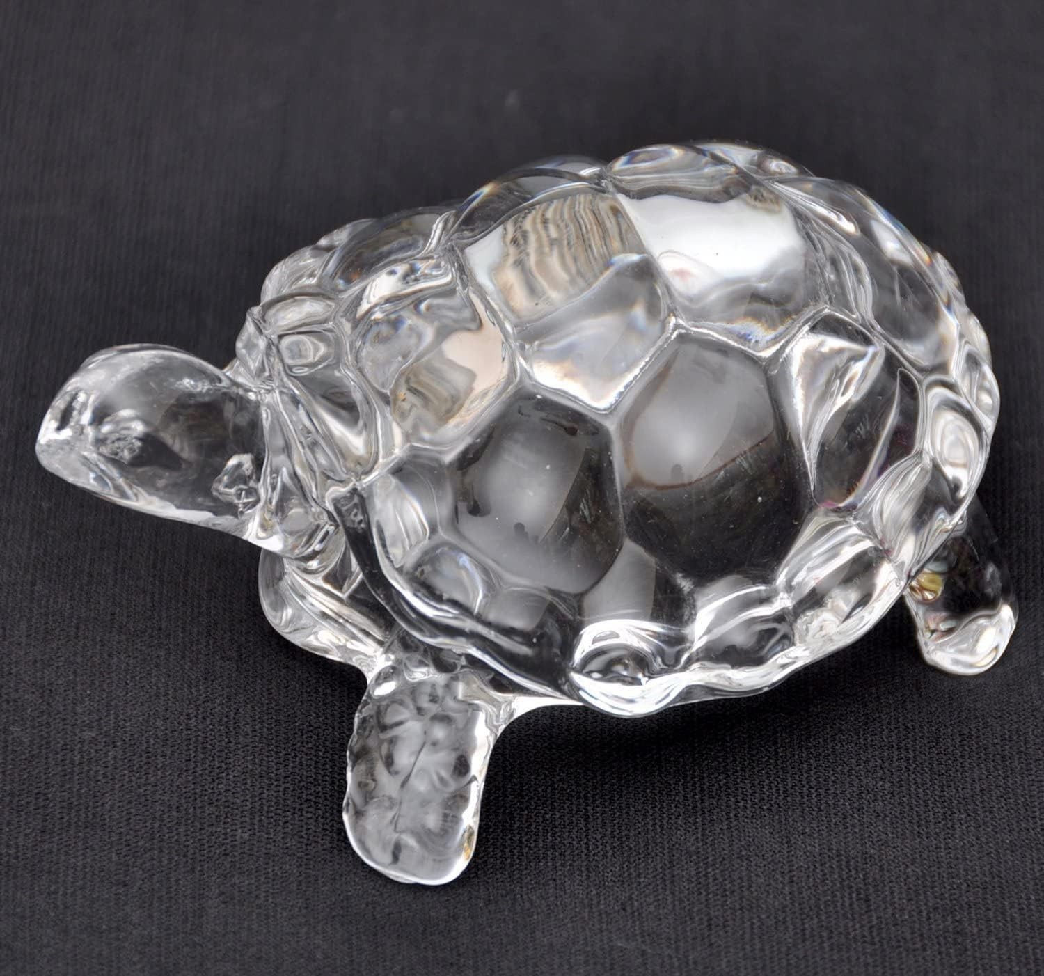 Clear Crystal Turtle Feng Shui Lucky Wealth Prosperity Home Decor Gift Small