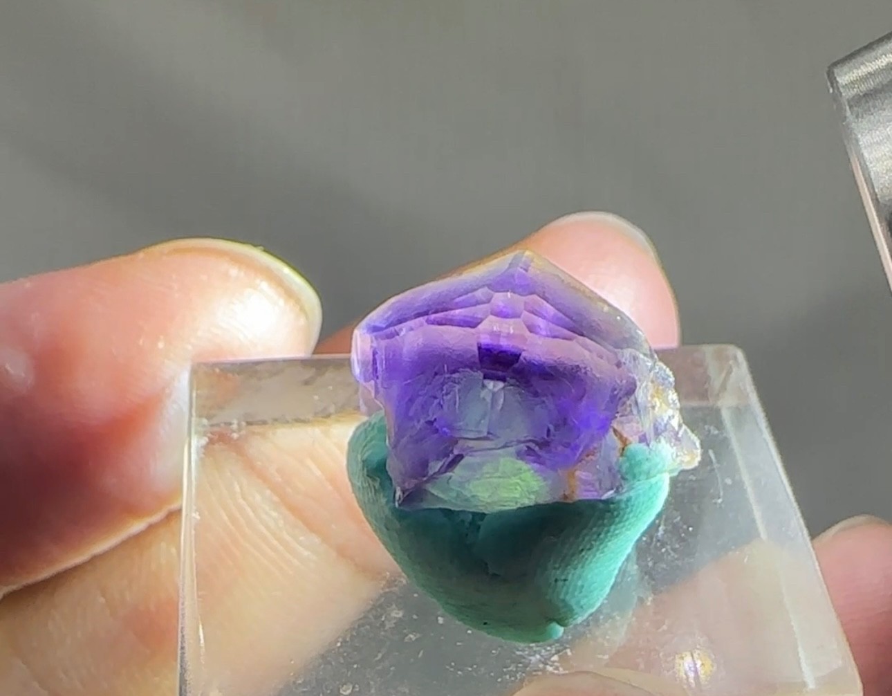 Natural and unique rectangular fluorite from Heilongjiang, China