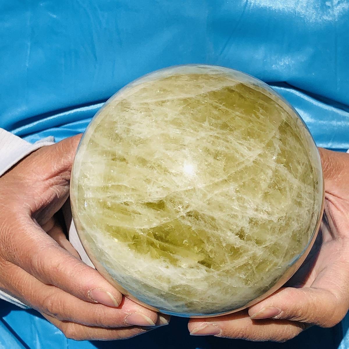 4.51LB Natural Yellow Crystal Ball Quartz Yellow Crystal Ball Healing