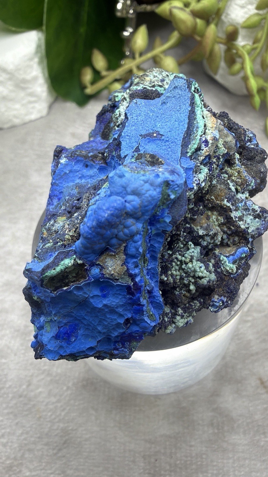 Crystal 76g Azurite & Malachite Cluster Specimen Mineral Raw Druzy Sparkle
