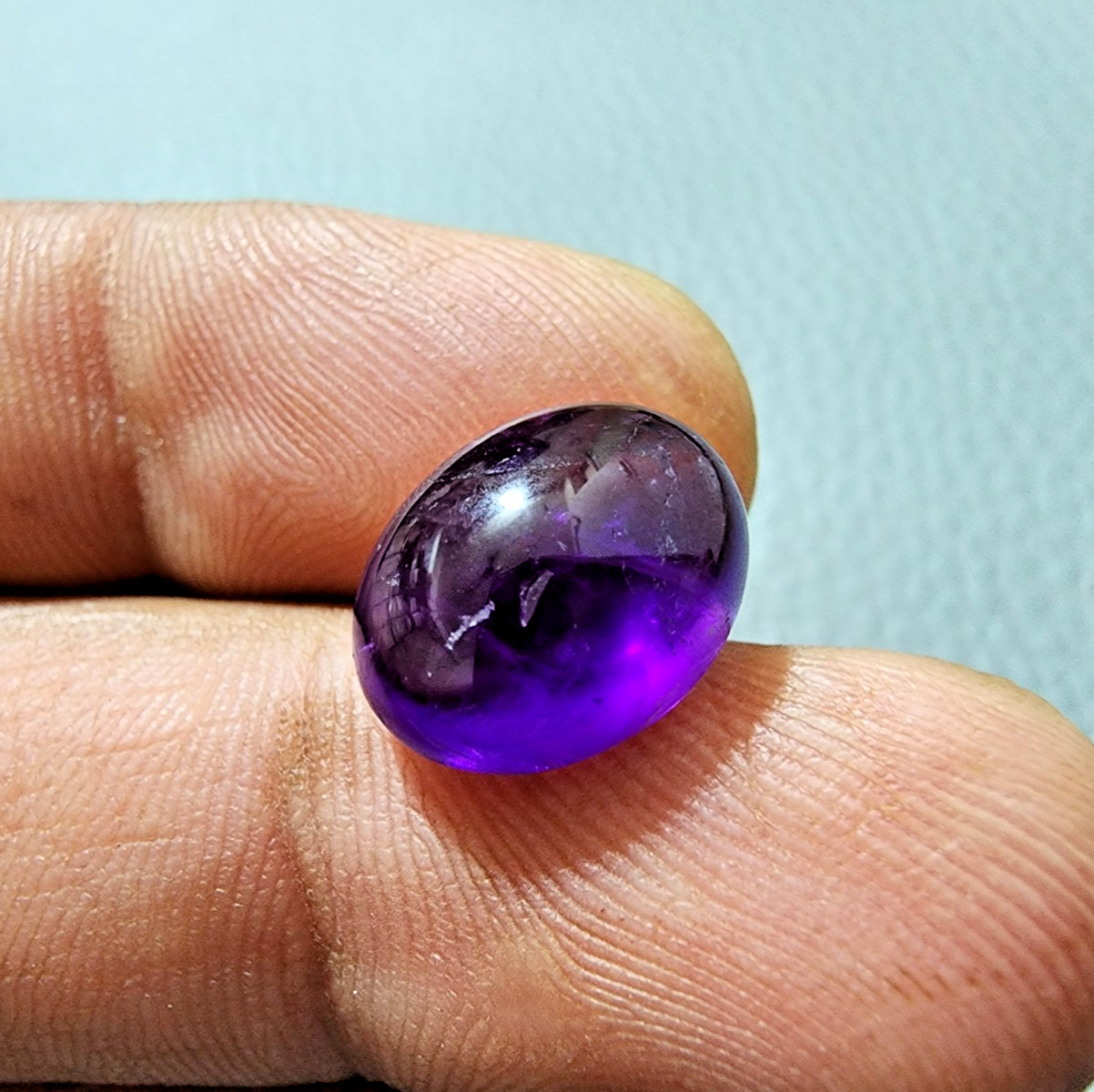 7.80 Crt Natural Purple Amethyst Gemstone Purple Amethyst Oval Shape Cabochon