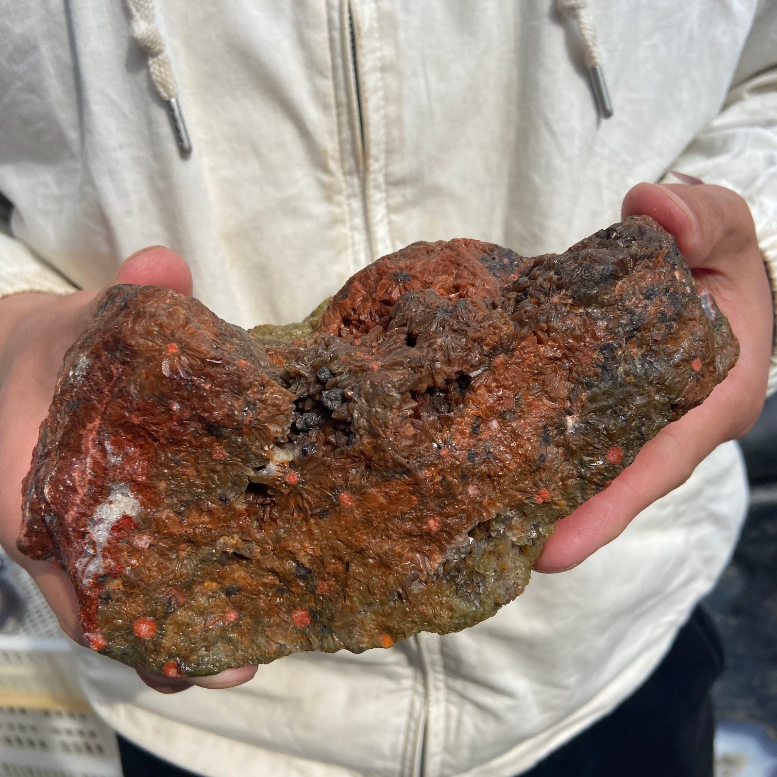 2.7lb Rare Natural colourful ocean jasper quartz crystal rough mineral specimen