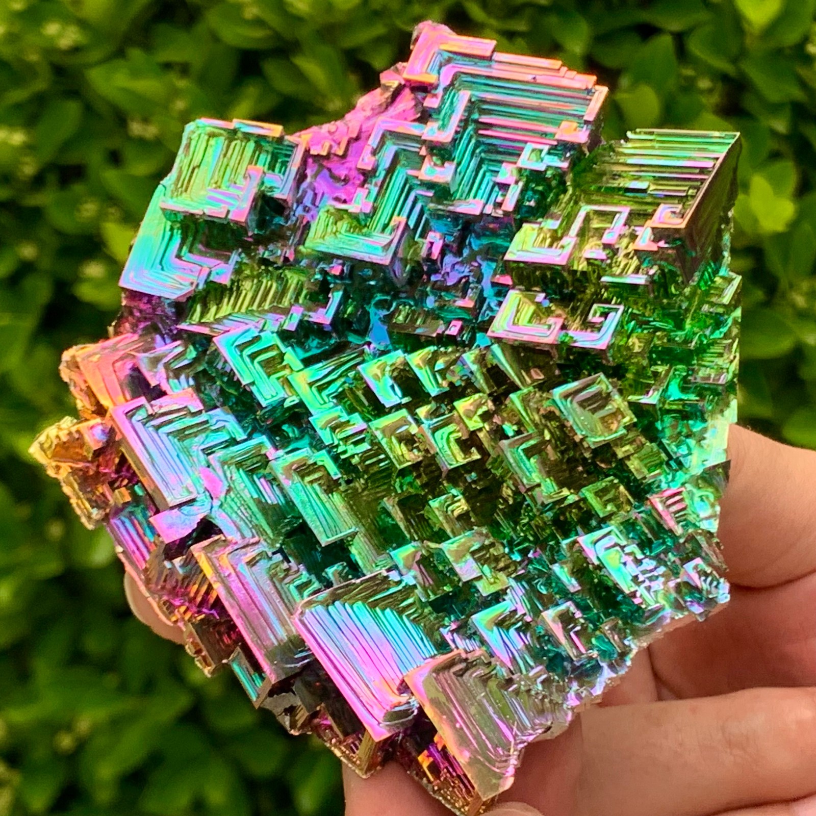 252G ram Bismuth rainbow crystal elementBi gemstone Mineral specimen healing
