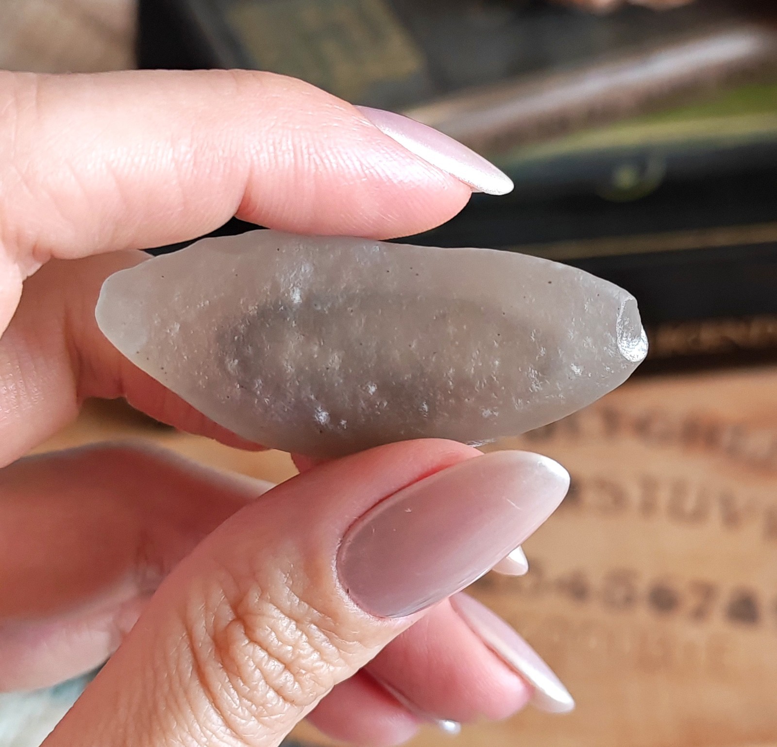 RARE! Gobi Desert Agate With Moving Sand Inclusions Sediment Enhydro Crystal