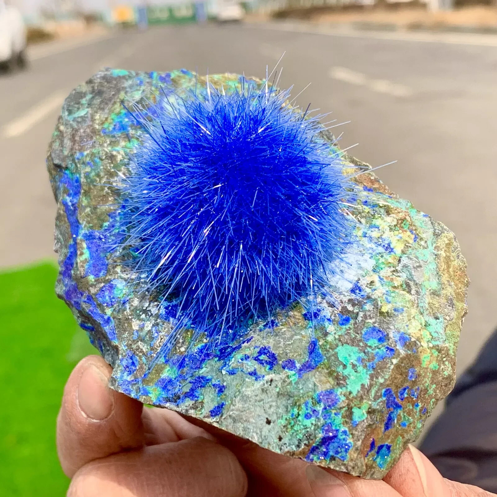 Natural Raw Dandelion Zeolite Cluster Titanium Geode Quartz Crystal Specimens