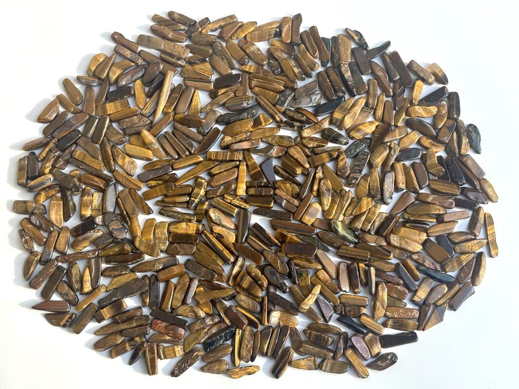 1 lb Wholesale (350pcs+) Small Natural Tiger Eye Stone Point and Polished Pieces