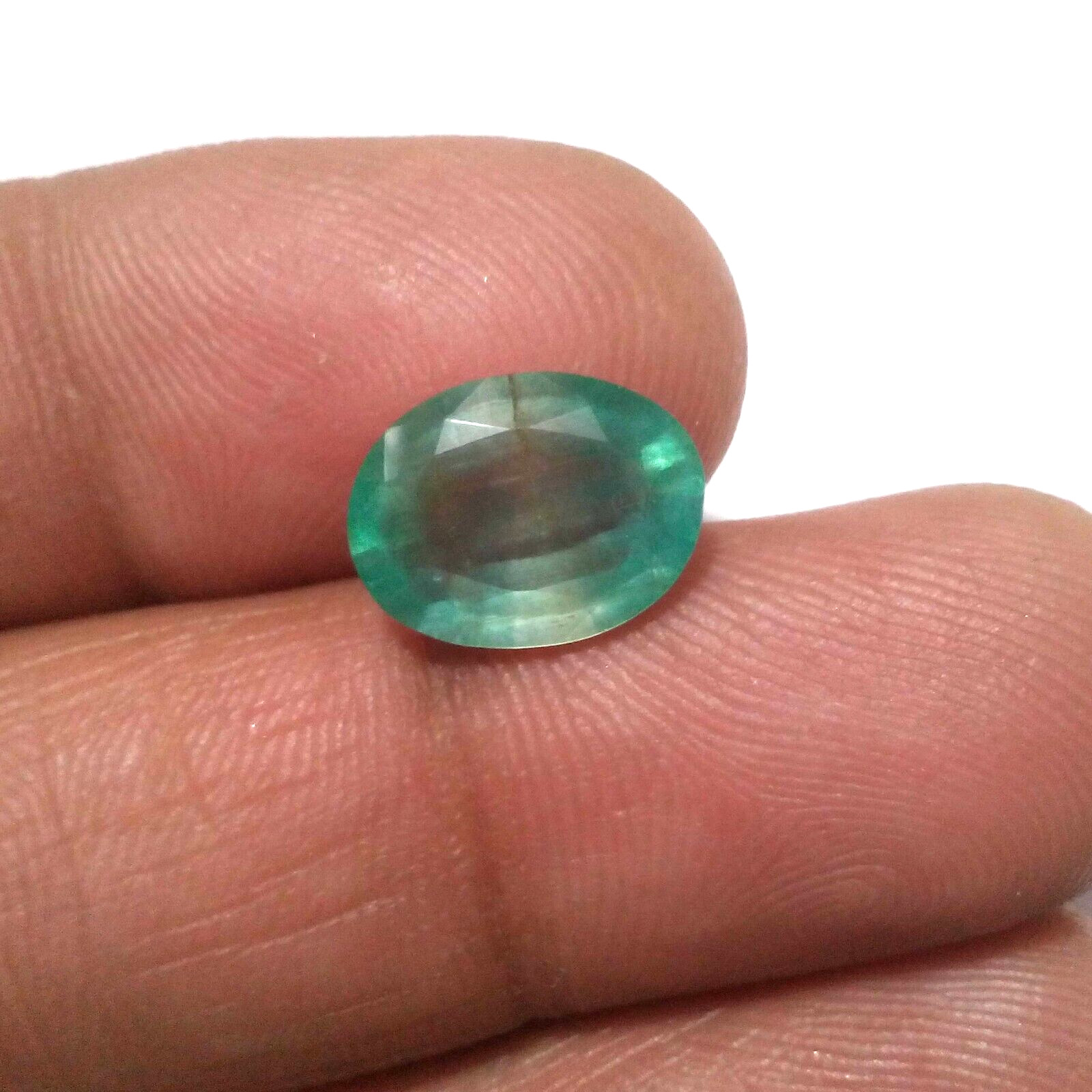Amazing Colombian Emerald Faceted Oval Shape 3.80 Crt Emerald Loose Gemstone