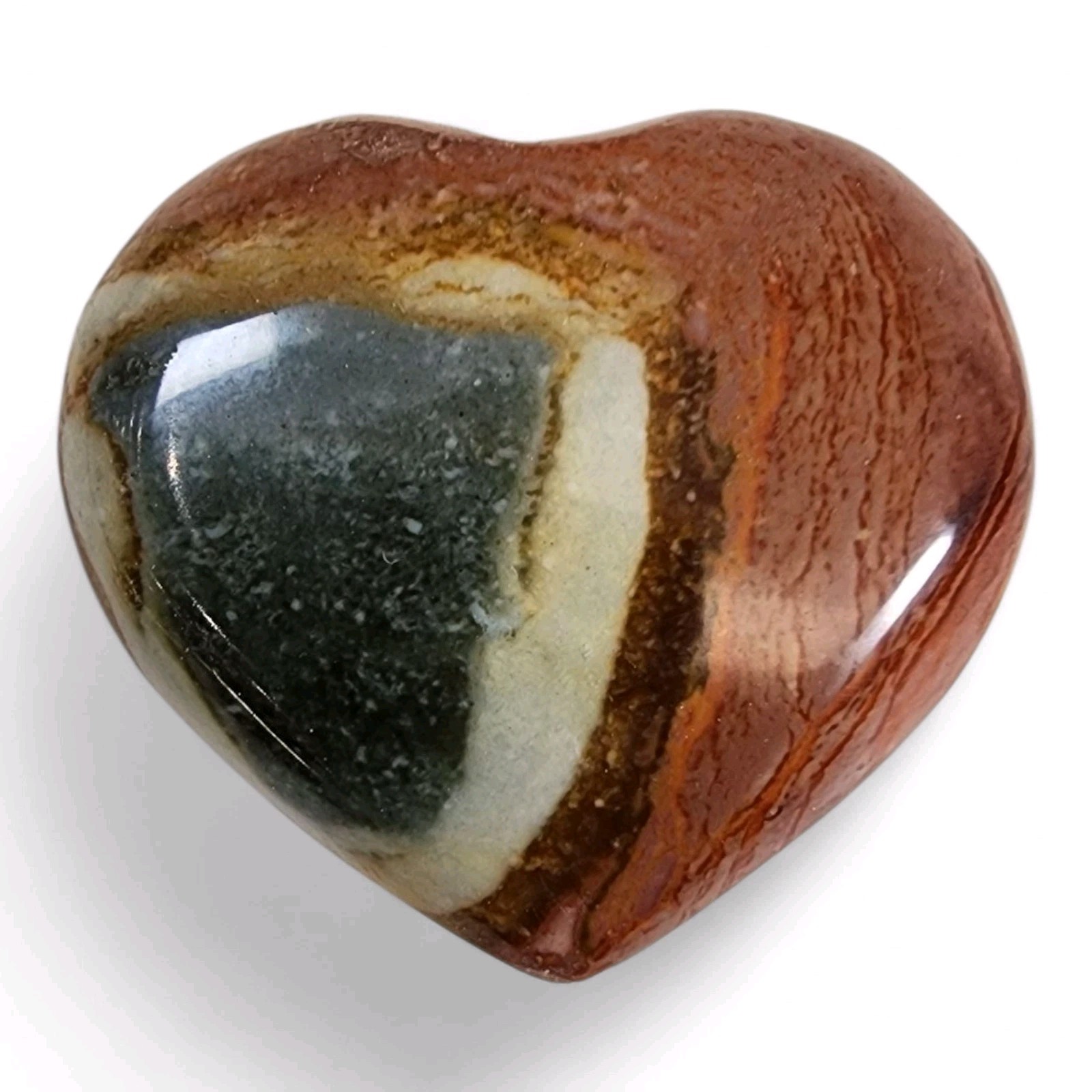 Polychrome Jasper Polished Heart Madagascar 27.8 grams