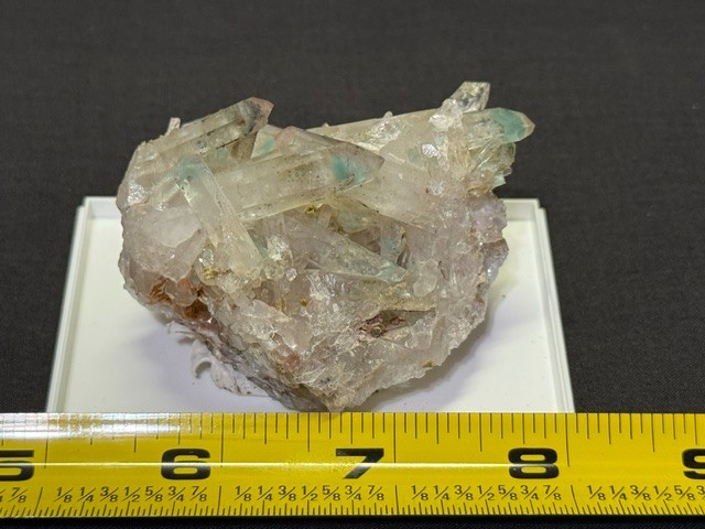 SEE VIDEO: RARE AJOITE INCLUDED QUARTZ CLUSTER, MESSINA MINE ,SOUTH AFRICA
