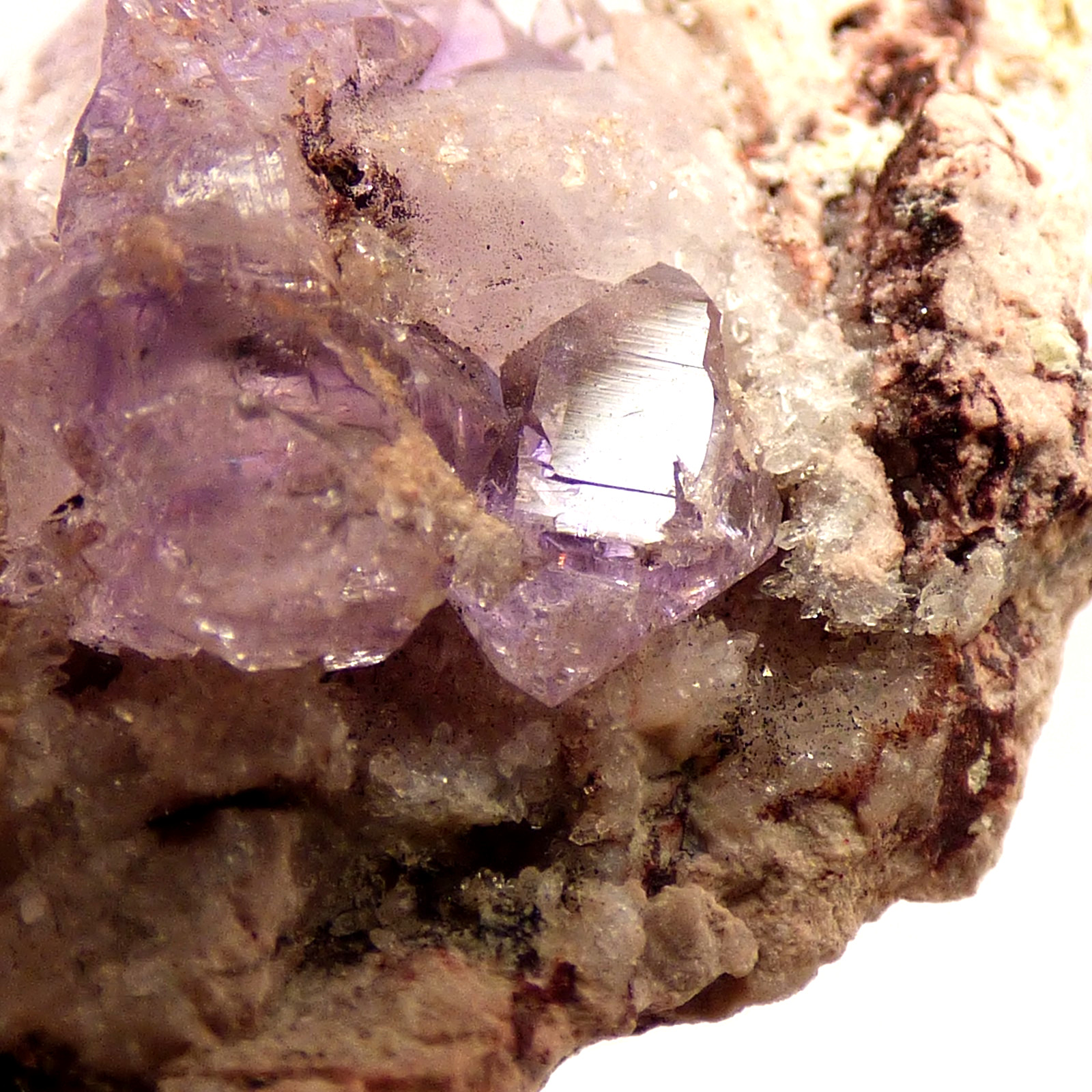 Amethyst Quartz Crystals Sonoran Desert Mexico Mineral Specimen 3.5cm