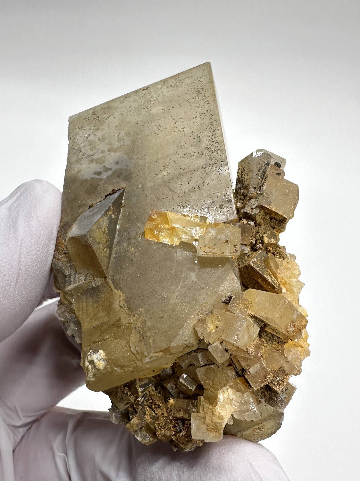 New Find__Large Very Rare Phantom Barite Crystal Specimen___Linwood Mine, Iowa