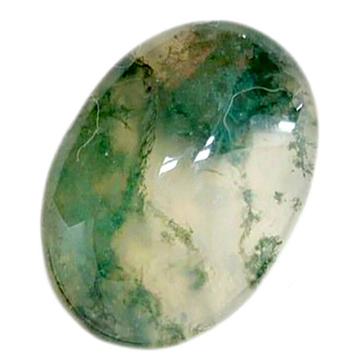 Natural Moss Agate Palm Stone Green Rock Crystal Healing Reiki Polish Worry Ston