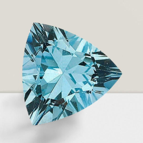 Aquamarine Trillion Cut Gemstone 2.6 Cts – 10 mm AAA+ Loose Gem