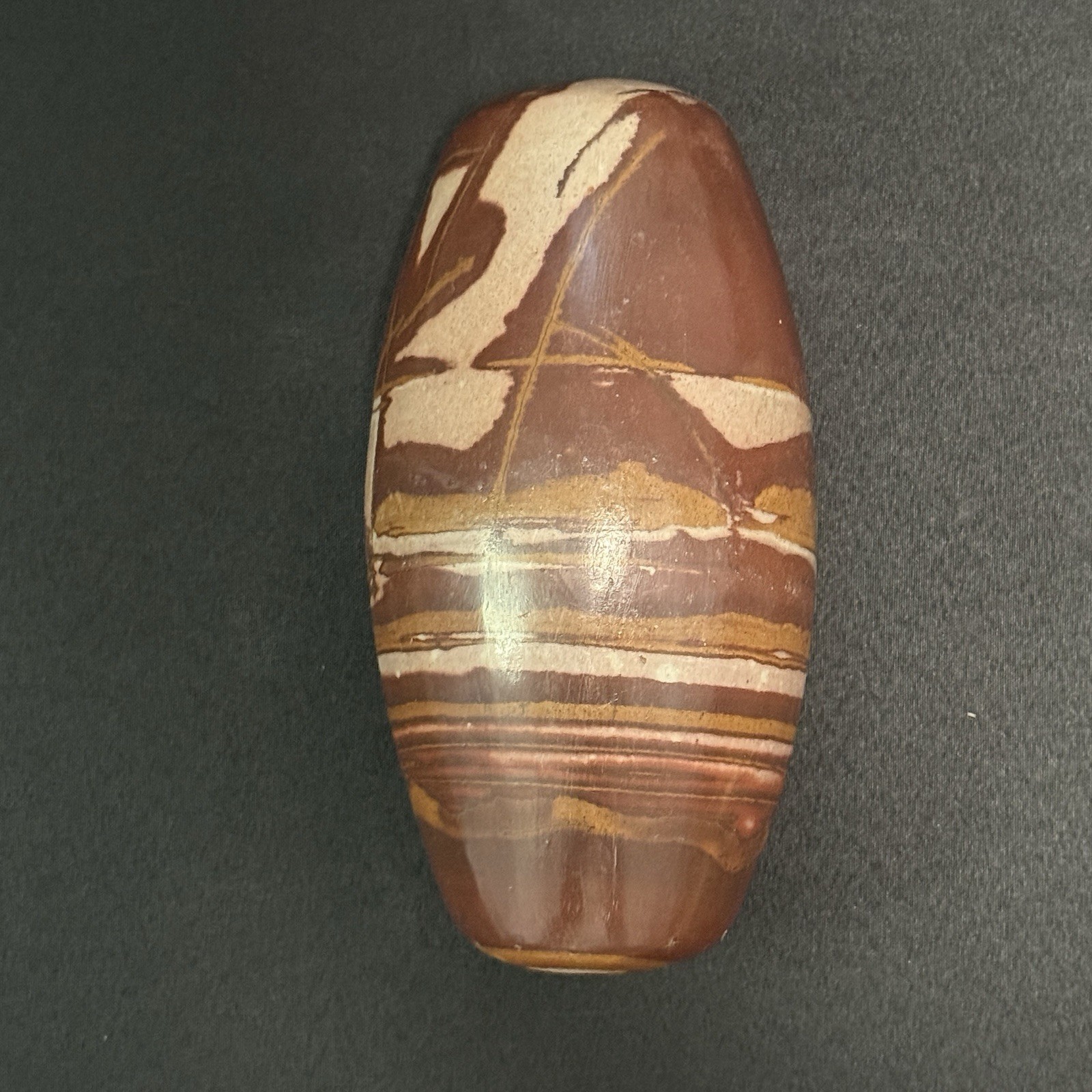 Stripped 9 Inch Shiva Lingam Natural stone from Narmada River in India SL25C9.11