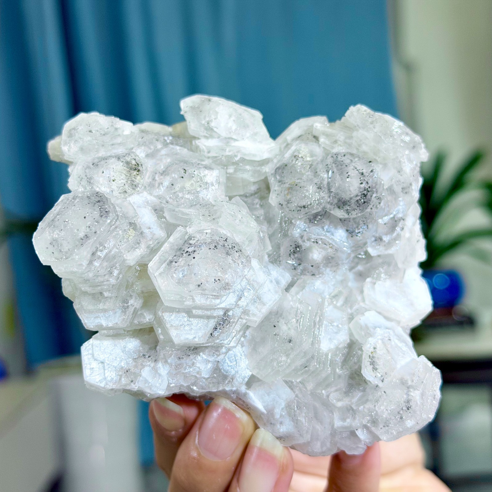 1.11LB Natural String of Copper Coins Calcite/Fluorescent Glow Under UV Light