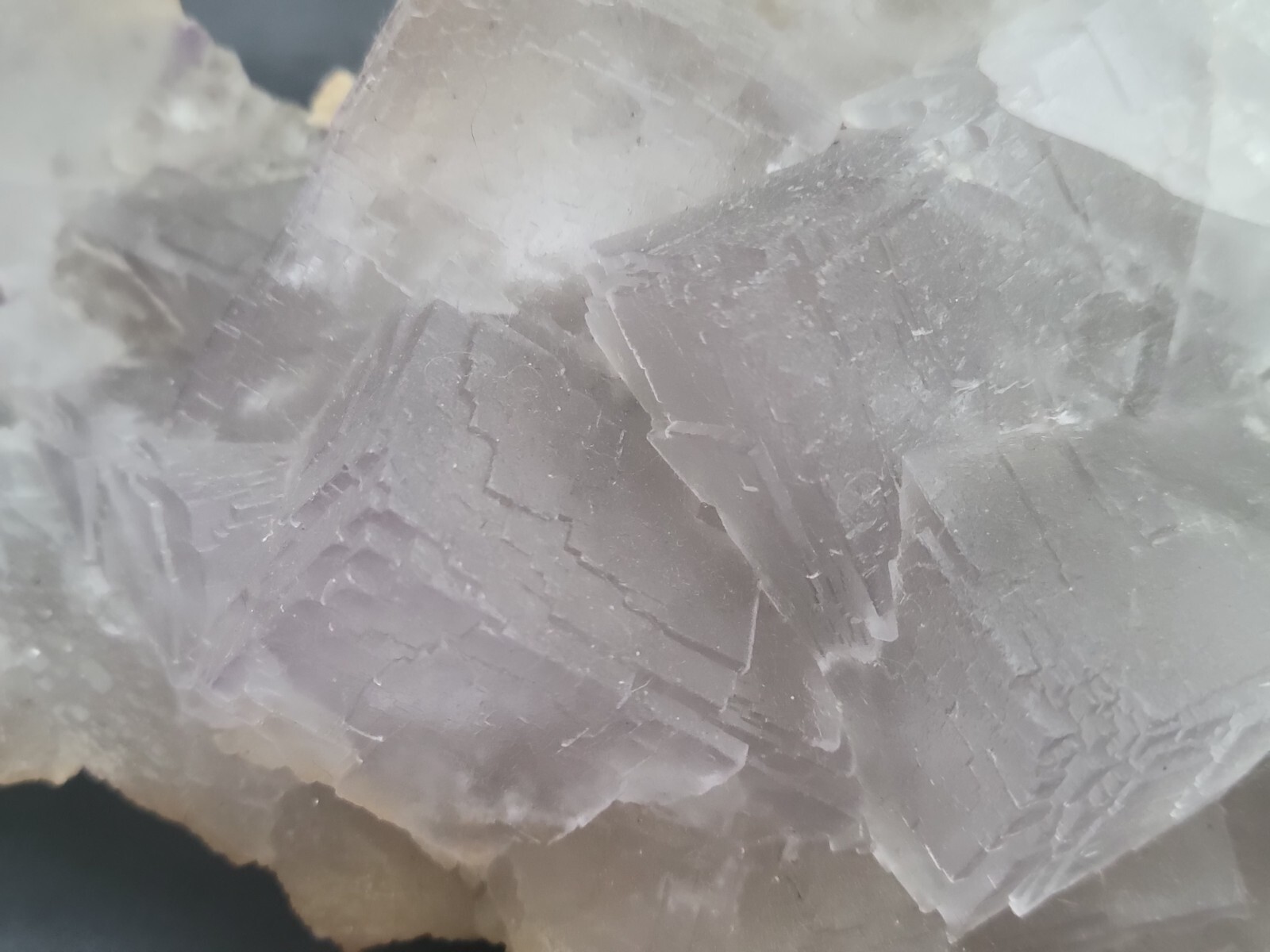 534g Beautiful Light Purple Cubic Fluorite Crystal Cluster Mineral Specimen