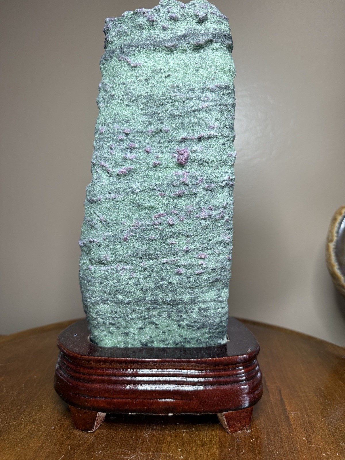 Ruby In Zoisite Raw Statement Specimen 9+ Pounds Custom Stand