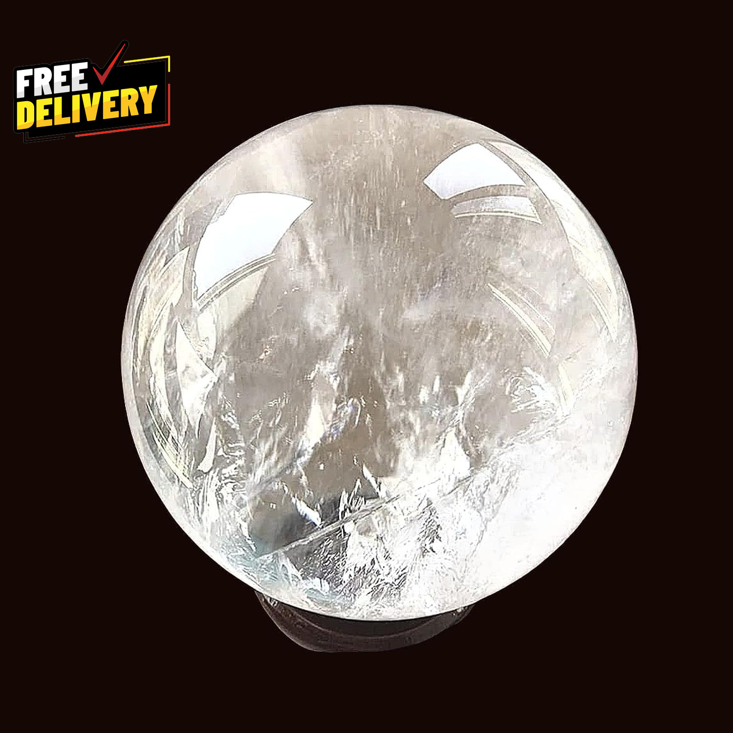 Natural Clear Quartz Crystal Ball White Crystal Sphere Healing Crystal Ball w…
