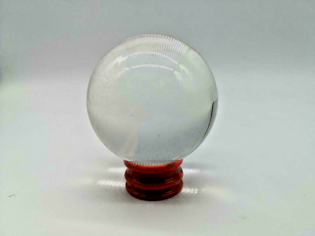Round 30-100mm Crystal Glass Ball Lens Sphere Photography Decoration Gift US
