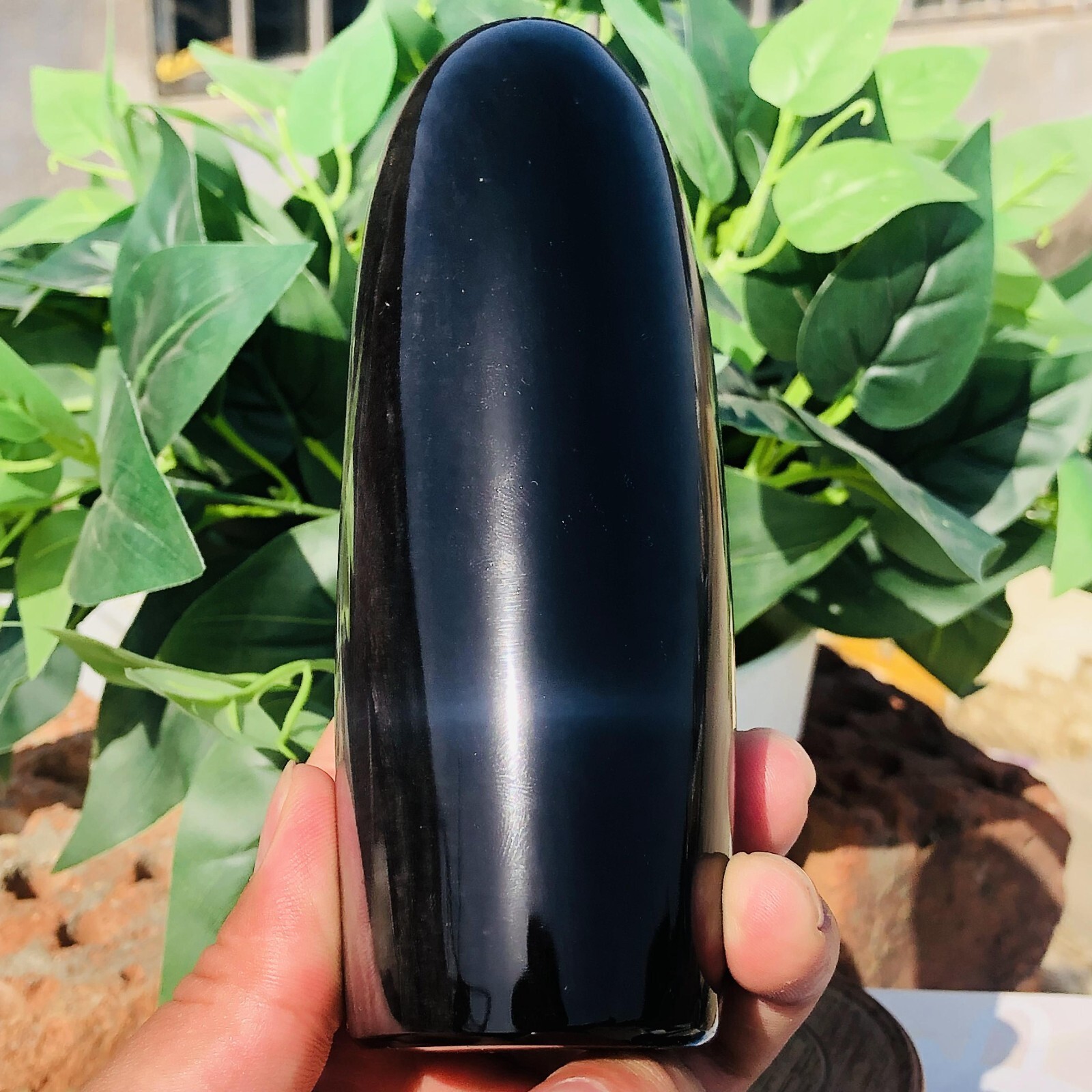 1.8lb Natural Standing Silver Obsidian Quartz Crystal Witch Mineral Meditation