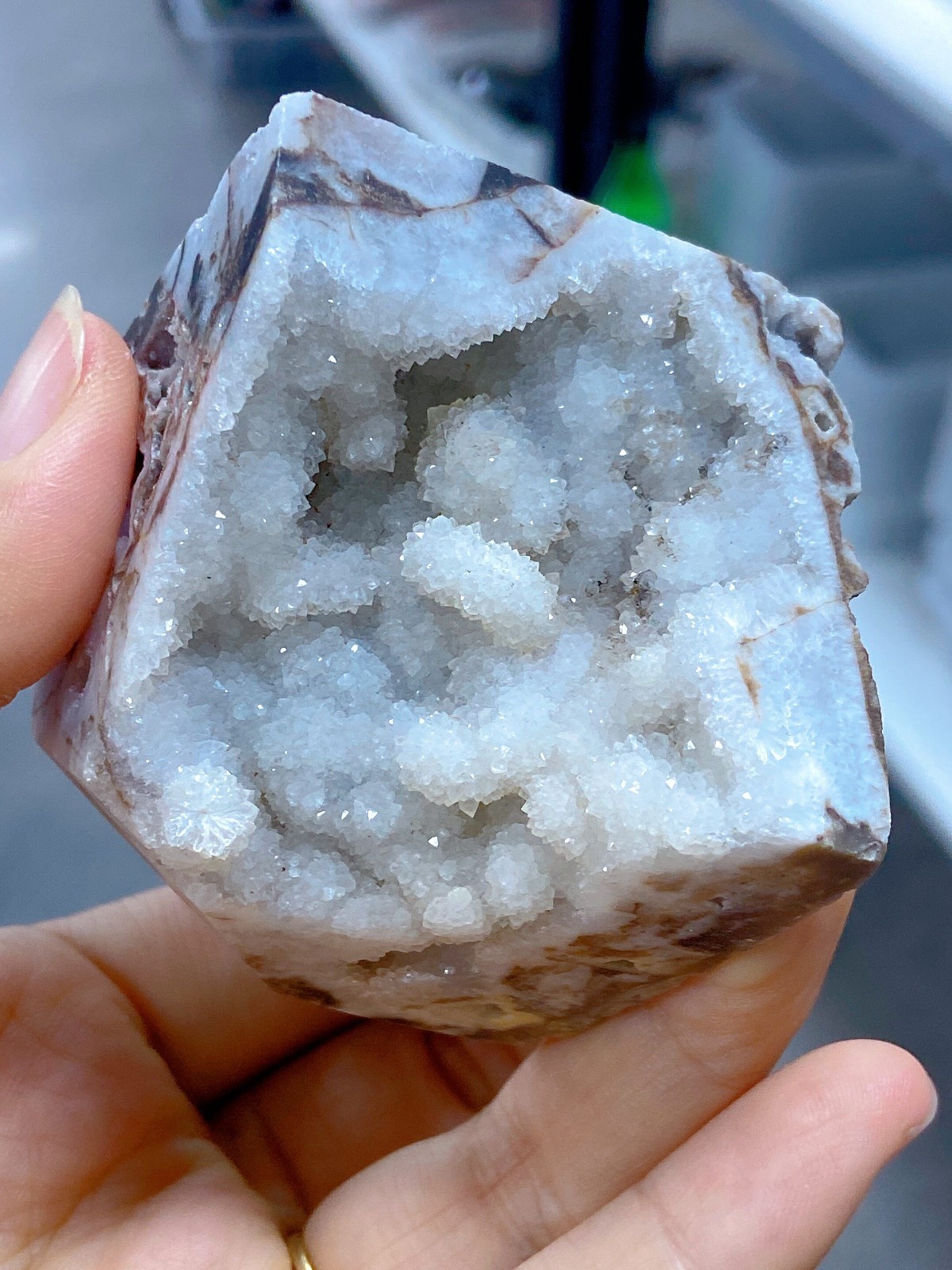 Sphalerite Druzy Geode Cube 1.97″(5cm) Sparkling Clusters Mineral Specimen
