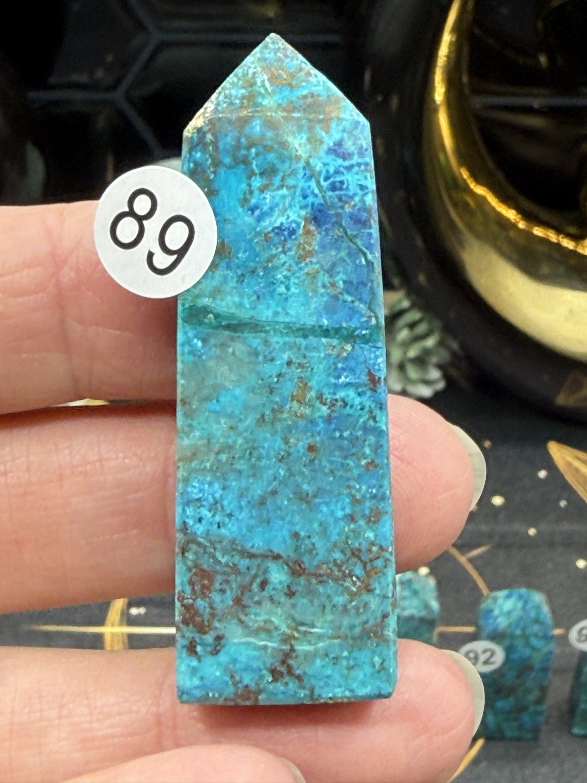 Natural Chrysocolla Small/mini Points Some hematite malachite Free shipping