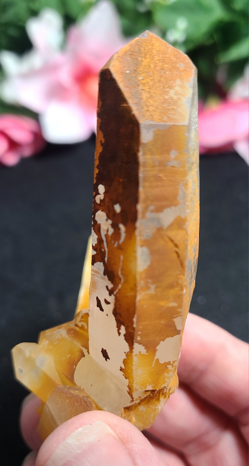 3.4″ 76g Pretty V Shape Golden Healer Quartz Crystal Cluster Stone Specimen