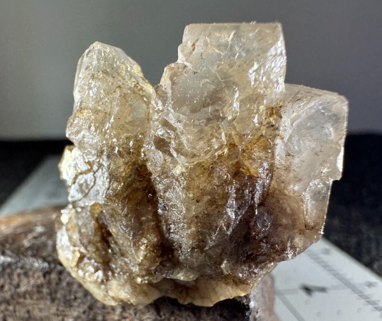 ➤ 1-1/4 CLEAR 3 “TRIANGLE” CALCITES Pleasant Ridge Rensselaer Indiana VIDEO➤536