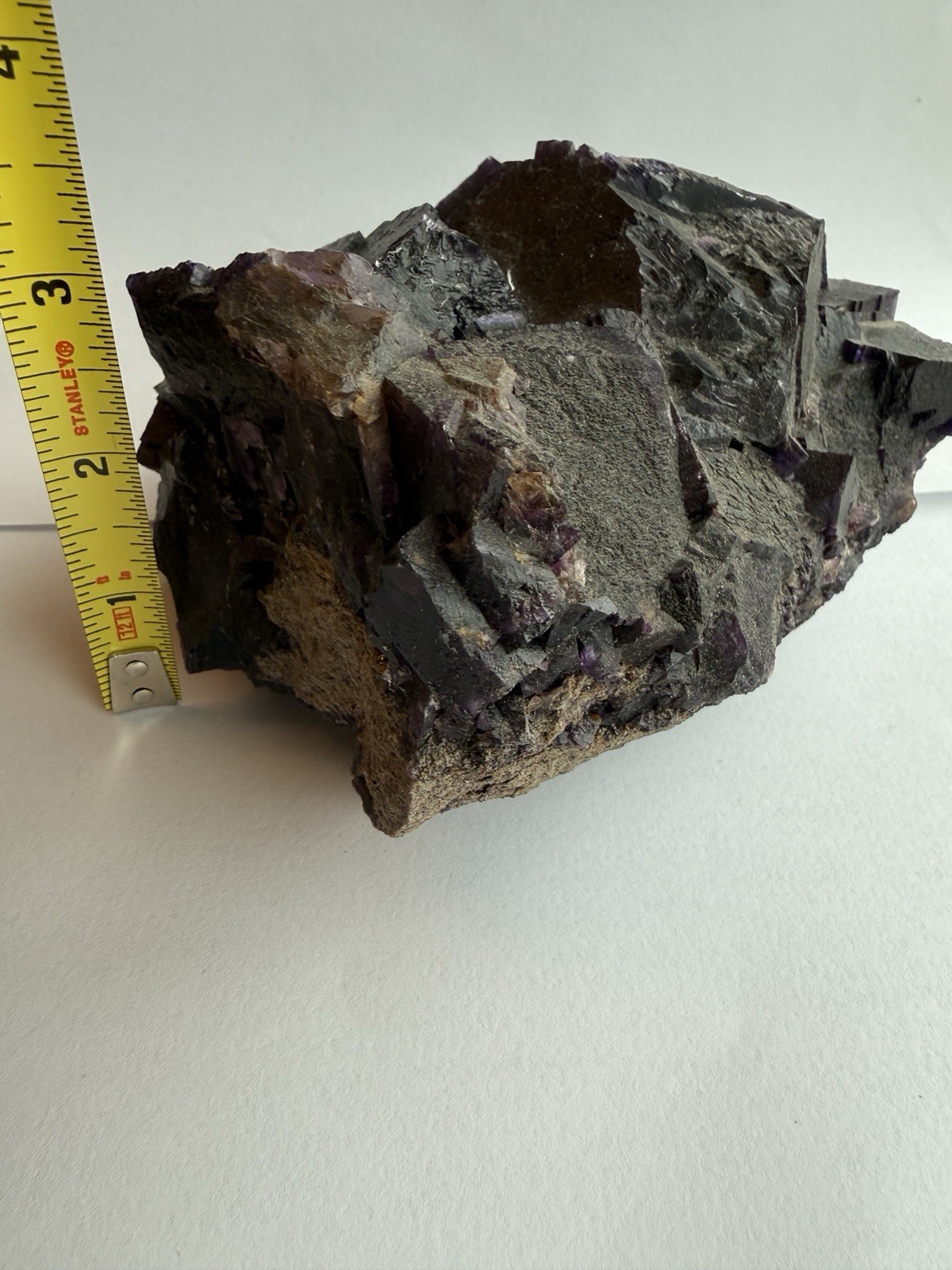 Large Purple Fluorite Crystal Cluster Natural Cubic Mineral Specimen 1.8 kg