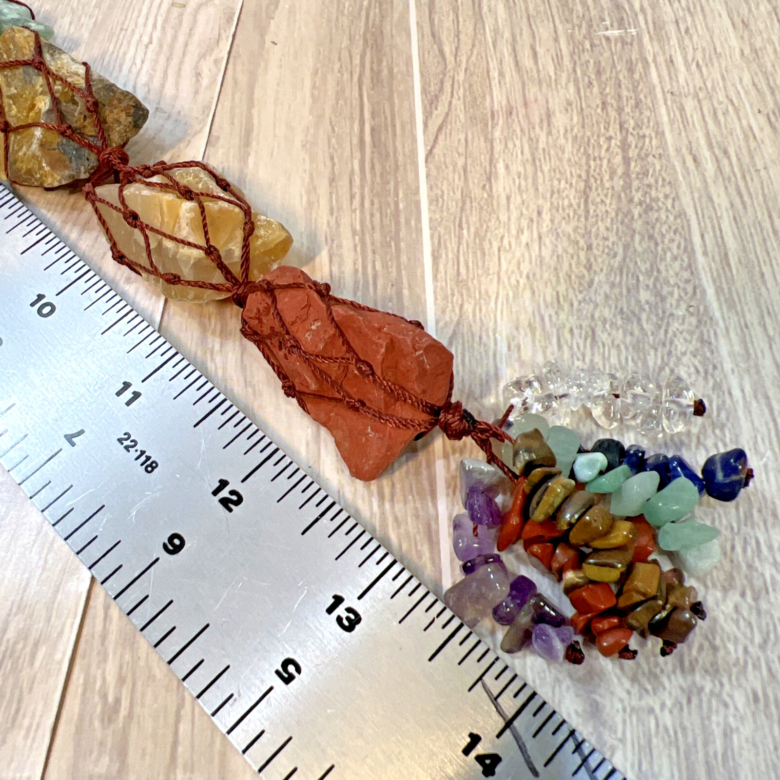 7 Chakra Crystals Holistic Reiki Healing Crystals Rocks Tumbled Hanging Decor