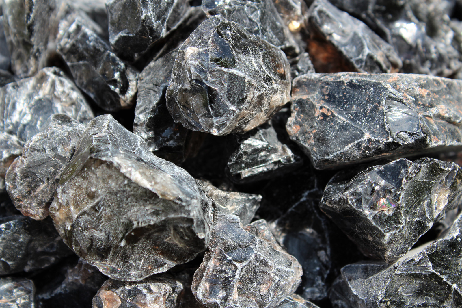1/2 lb Natural Rough Smoky Quartz Crystal Rock Box Collection (Raw Smokey 8 oz)