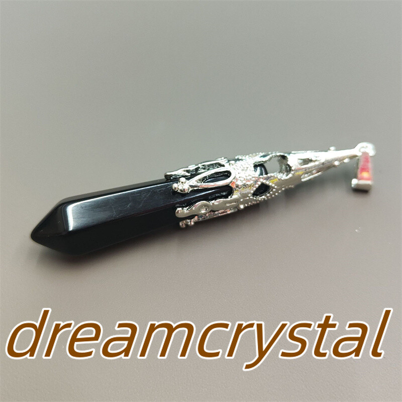 50pcs Mix Natural Quartz Crystal Alloy Soul Pendulum Pendant Reiki Random Gift