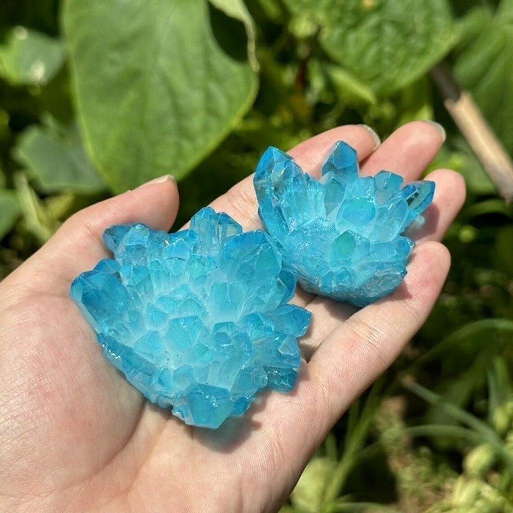 Blue Angel Aura Crystal Cluster Healing Crystal Generator Gift Home Decor
