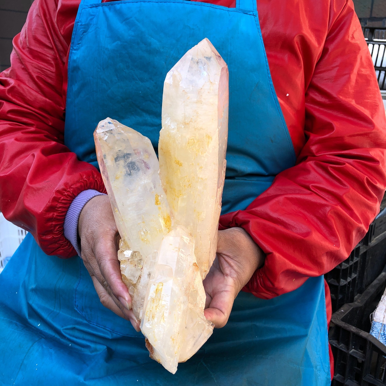 4.95LB Natural Transparent White Quartz Crystal Cluster Specimen Healing 3356