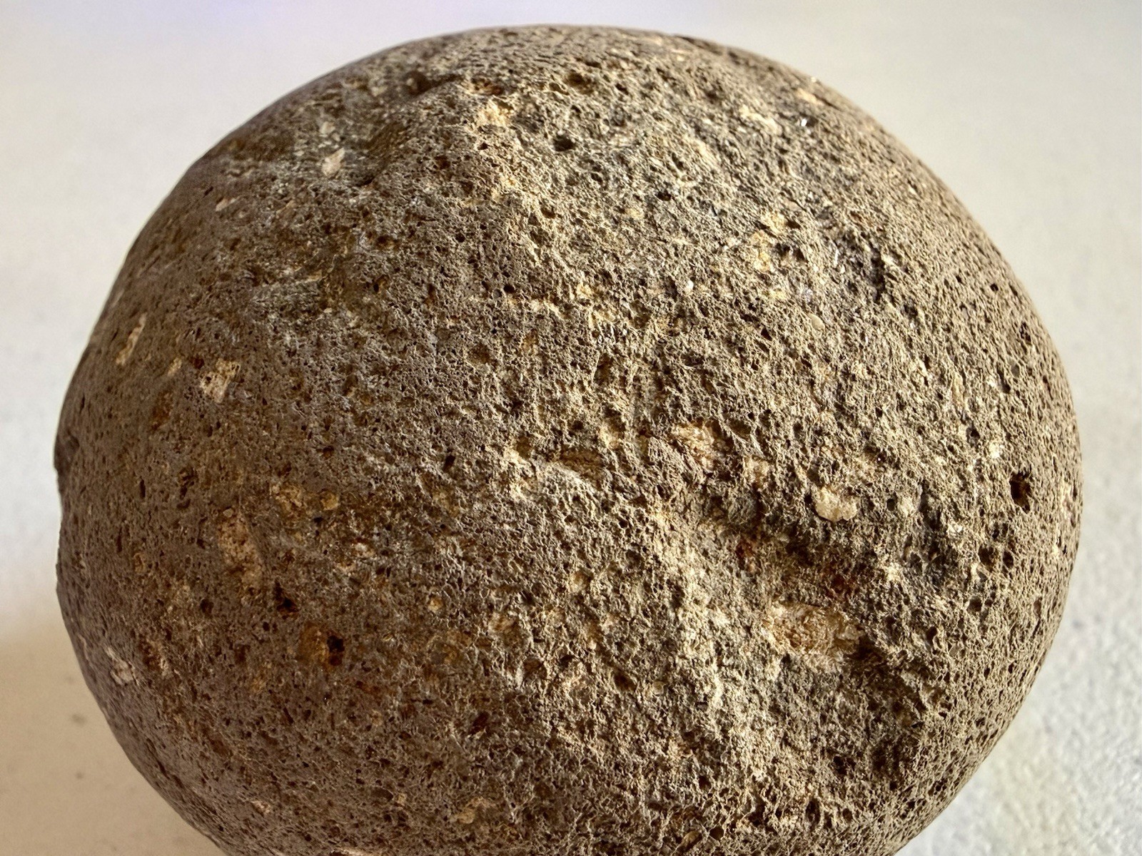 NATURAL SPHERICAL RHYOLITE OR SANDSTONE? CONGLOMERATE ROUND SPHERE STONE ROCK CA