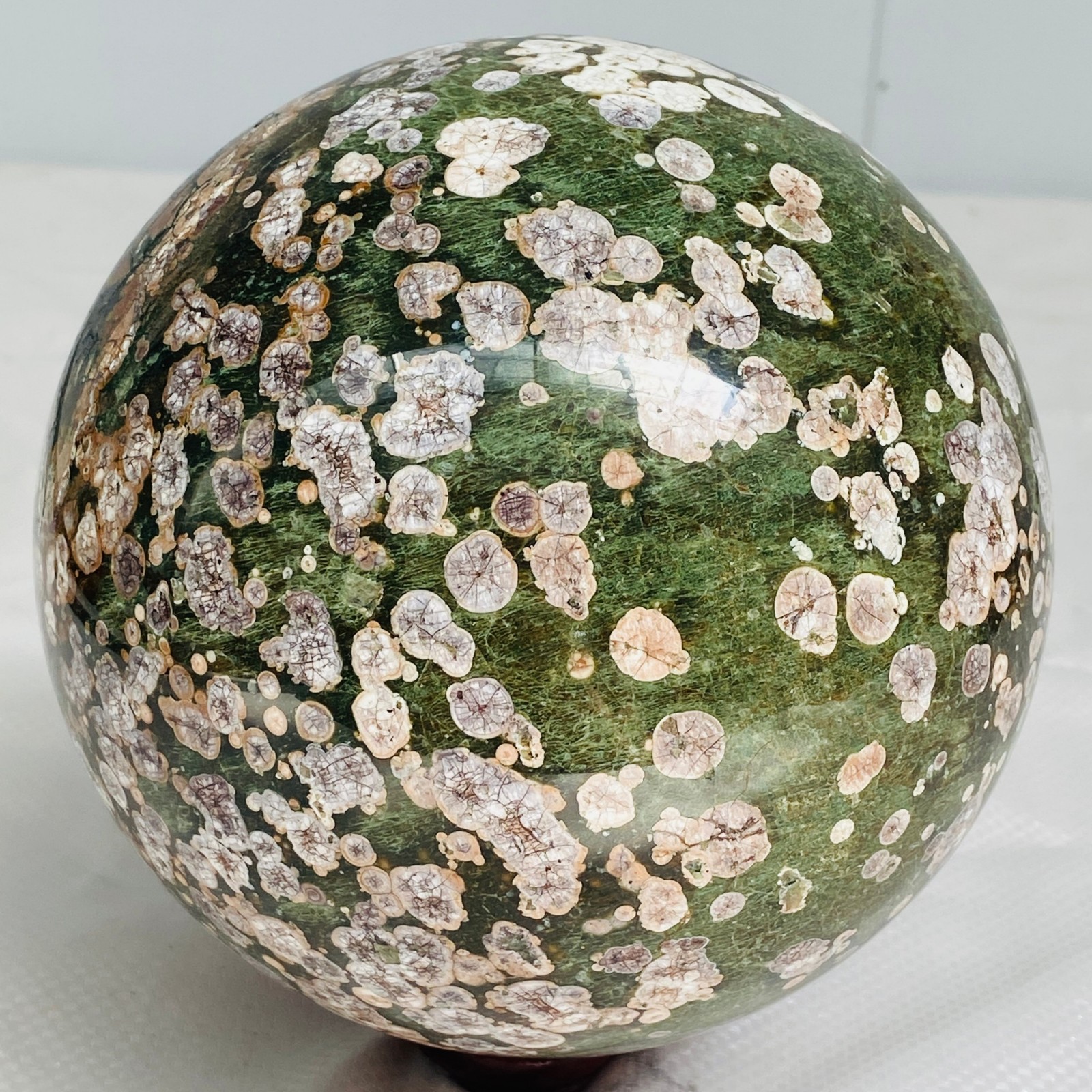 Natural Polished Pink cherry blossom agate BALL Madagascar 3880G ( 8.55LB )