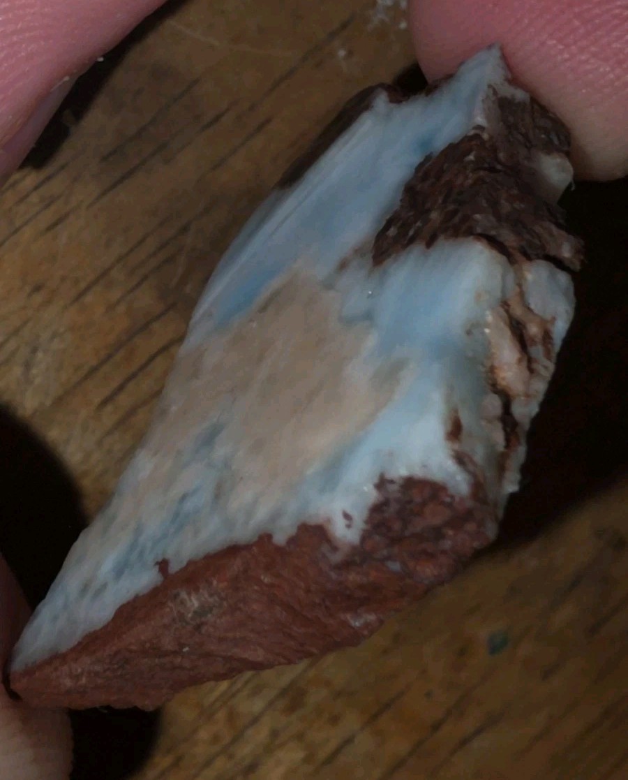 55.5ct Larimar Slice, Rough Gemstone, Dominican Republic, B Grade