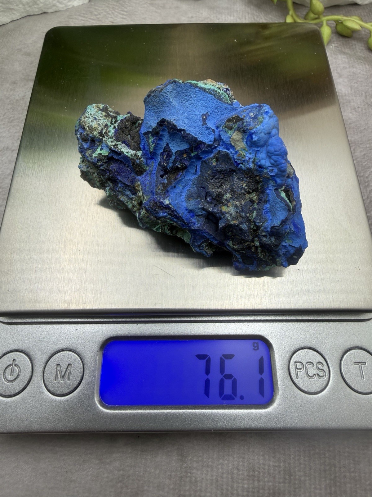 Crystal 76g Azurite & Malachite Cluster Specimen Mineral Raw Druzy Sparkle