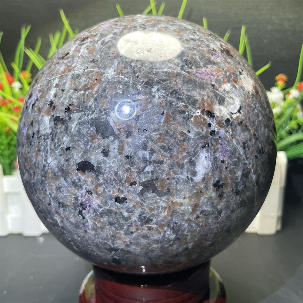 8.6LB 5.1″ Natural Yooperlite Sphere Ball Crystal Mineral UV Reiki Healing