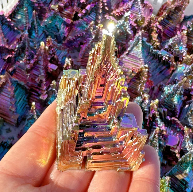 Natural Bismuth Ore speciemn crystal healing 1x