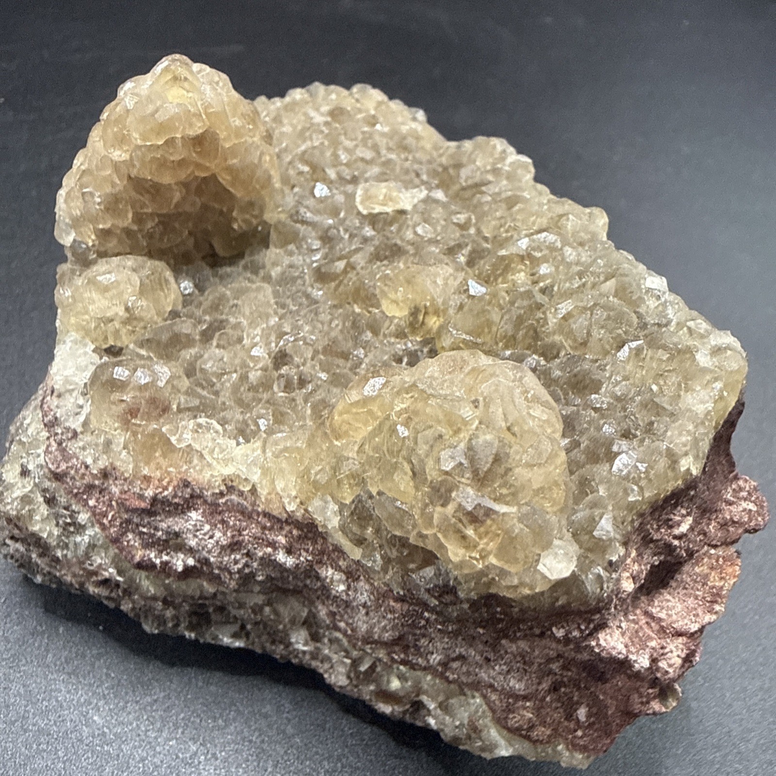 1.3Lb Natural Unique Yellow Octahedron Fluorite W/Iron! Crystals ,Minerals,Gifts