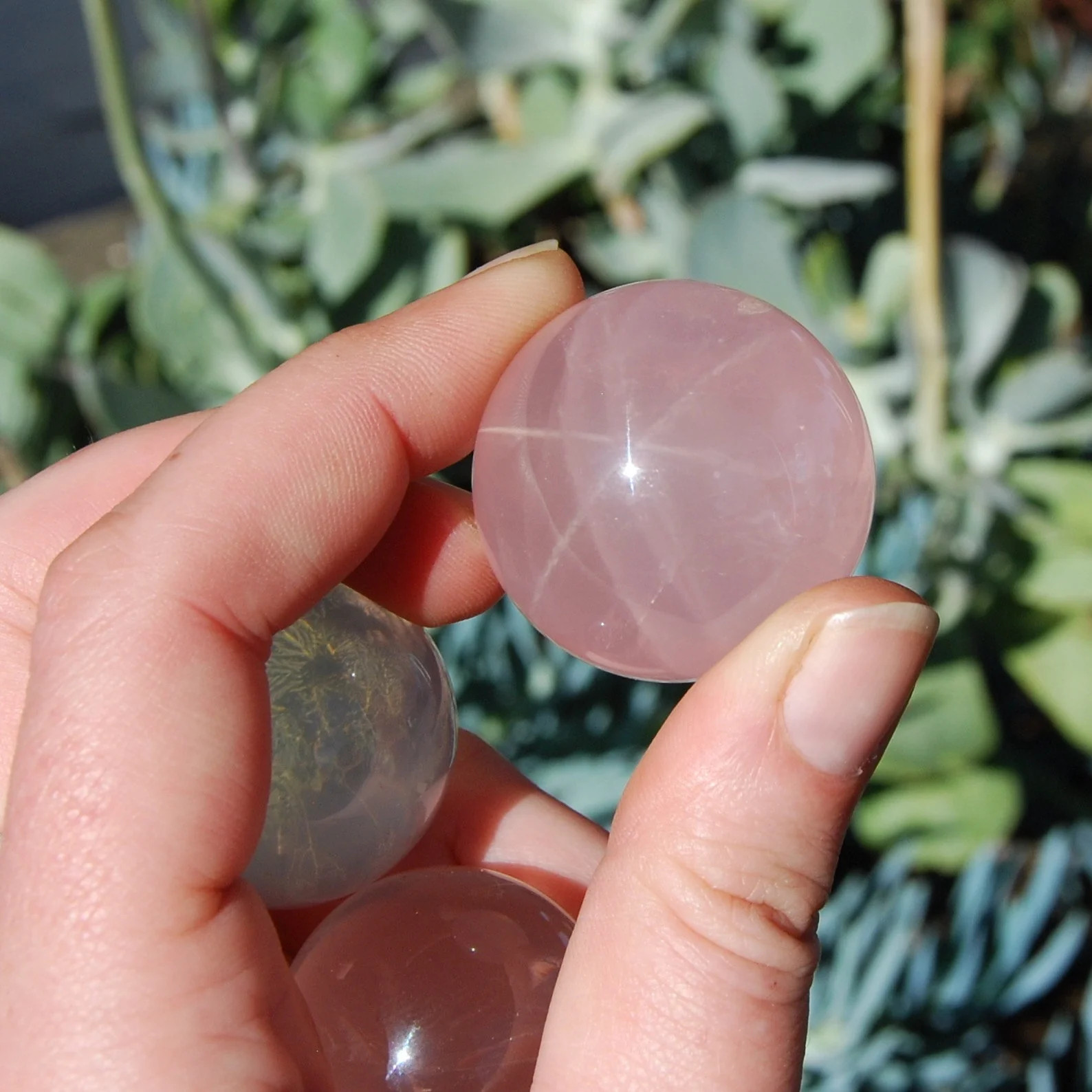 AAA STAR Rose Quartz Crystal Spheres, Many Sizes 25mm to 65mm, Mozambique