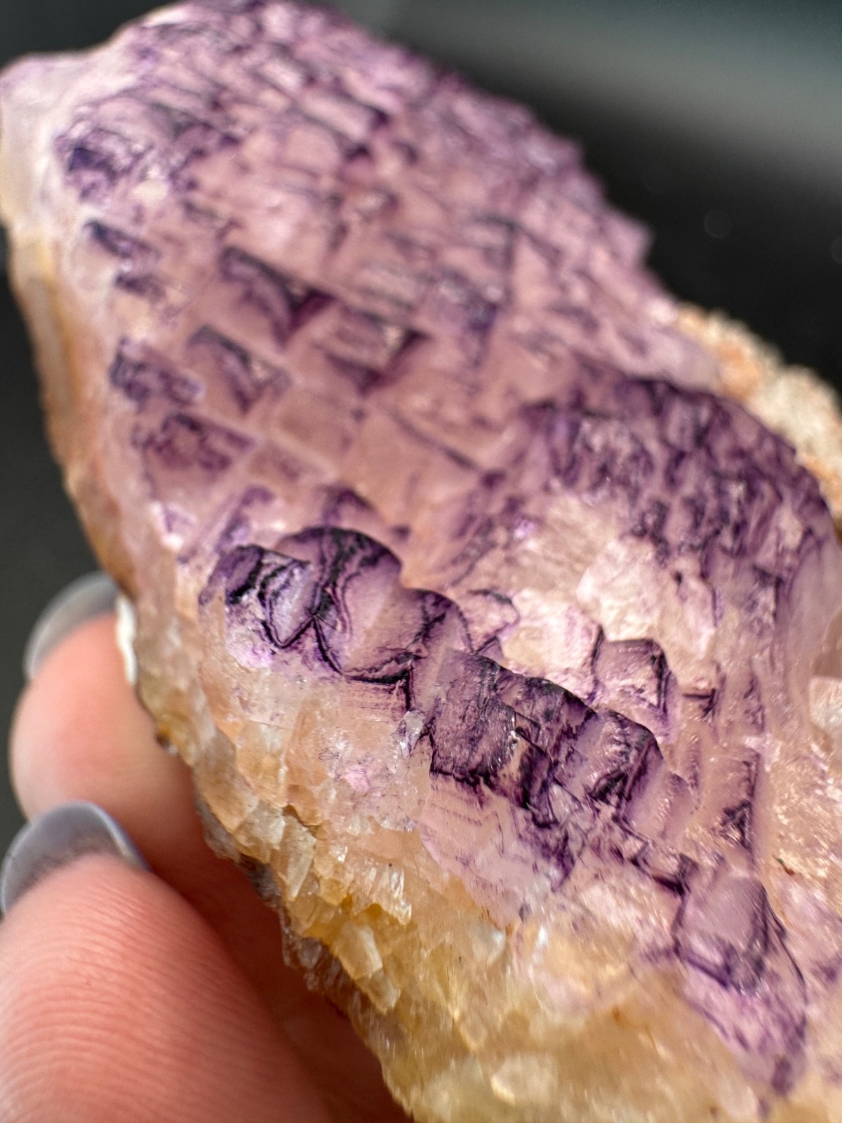 6494 NEW Database Fluorite Purple Triangle Yun Nan 125g