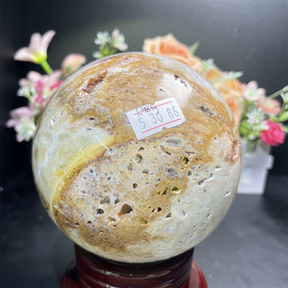 4.3LB 4″ Natural Sphalerite Sphere Ball Crystal Quartz Mineral Reiki Healing