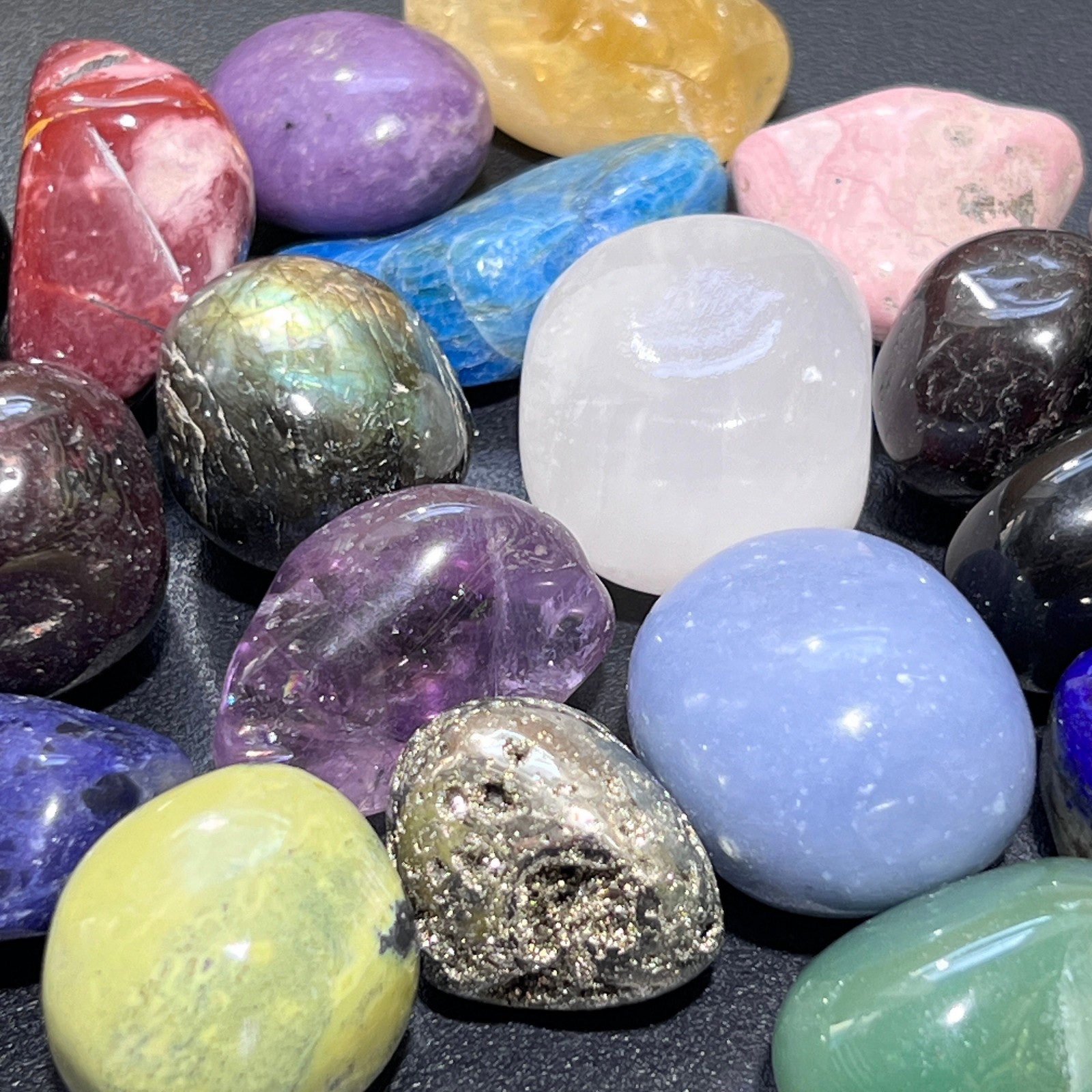 Premium Extra Quality Tumbled Stone Mix (By The Pound) Polished Bulk Wholesale
