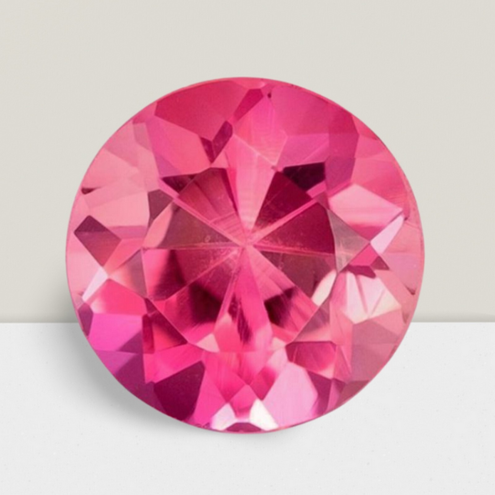 Pink Tourmaline Round Cut Gemstone 3.50 Cts – 10 mm Flawless Loose Gem