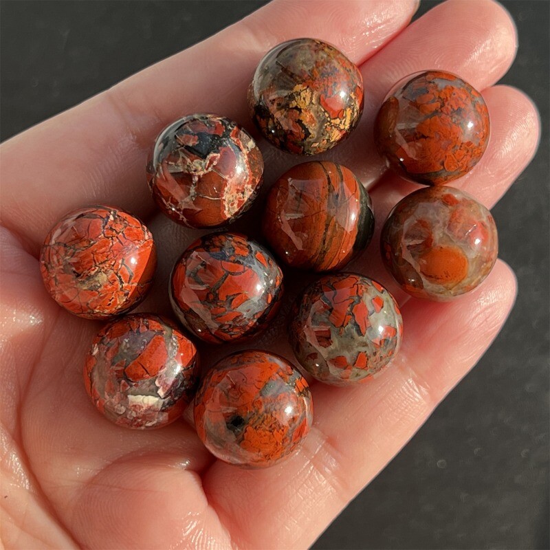 10x Wholesale Natural safflower sphere quartz crystal ball Mineral healing 15mm+